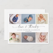 スクリプトベビーサンキューカード、愛感謝していと ポストカード (正面/裏面)