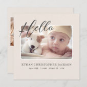 スクリプトベビーモダン写真の誕生発表 (正面/裏面)