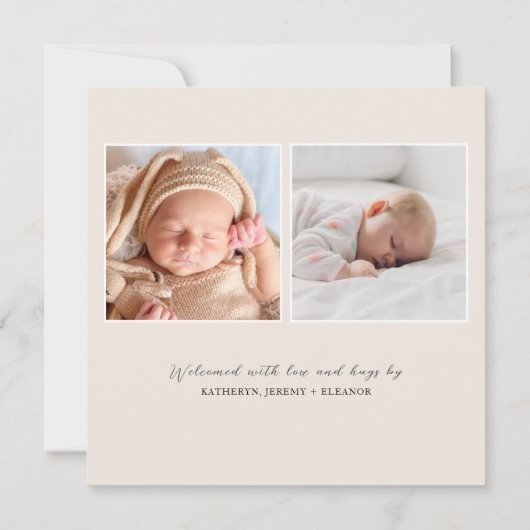 スクリプトベビーモダン写真の誕生発表 (裏面)