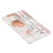 スクリプトベビー名カスタム写真の誕生発表 マグネット (右側)