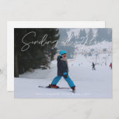 スクリプトホワイトオーバーレイ送信ラブフォトバレンタイン シーズンカード (正面/裏面)