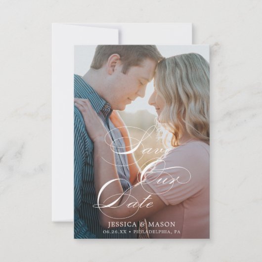 スクリプトホワイト日付カードの保存 – 日付の保存 出欠カード (正面)