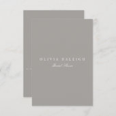 スクリプトホワイト&グレーブライダルシャワー招待 招待状 (正面/裏面)