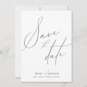 スクリプトミニマルで日付を保存 招待状 (正面)