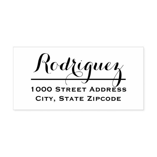 スクリプトミニマルの姓差出人住所 セルフインキングスタンプ (デザイン)