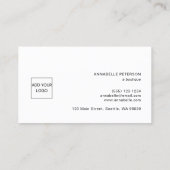 スクリプトミニマルダスティバラありがとうロゴ 名刺 (裏面)