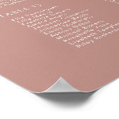 スクリプトミニマルダスティバラの結婚シーティングチャート ポスター (角)