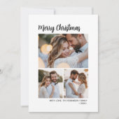 スクリプトミニマルボタニカル3写真数々のクリスマス シーズンカード (正面)