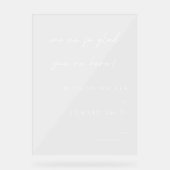 スクリプトミニマルレタリングの結婚ようこそ アクリルサイン (正面)