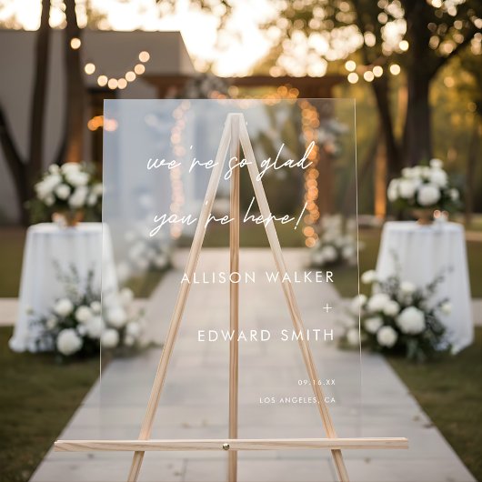 スクリプトミニマルレタリングの結婚ようこそ アクリルサイン