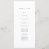 スクリプトミニマル結婚式 プログラム (裏面)