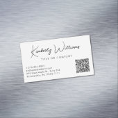 スクリプトミニマルQRコードプロフェッショナルクリーム マグネット名刺 (インサイチュ)