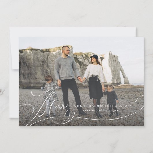 スクリプトメリーによるフルブリードホリデーフォトカード シーズンカード (正面)