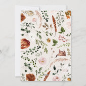 スクリプトメリークリスマスの素朴なスタッグフローラ シーズンカード (裏面)