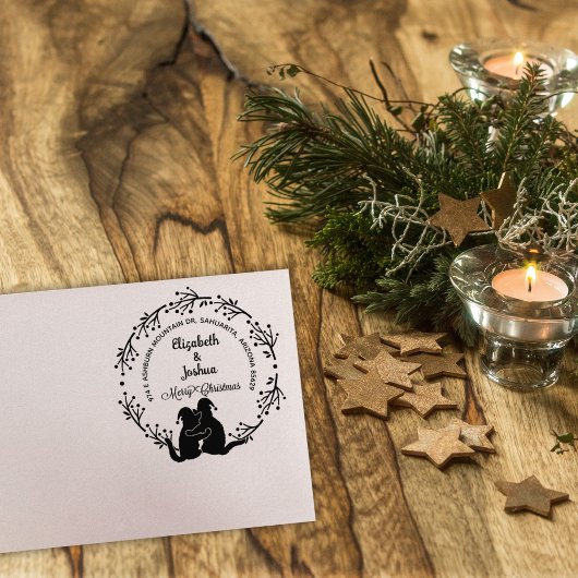 スクリプトメリークリスマスキャット差出人住所 ラバースタンプ