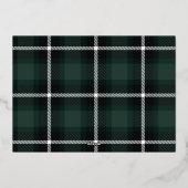 スクリプトメリークリスマスグリーンタータンチェック写真 箔シーズンカード (裏面)