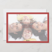 スクリプトメリークリスマスツリー赤グリーン2写真 シーズンカード (裏面)