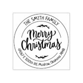 スクリプトメリークリスマスファミリー差出人住所 ラバースタンプ (インプリント)