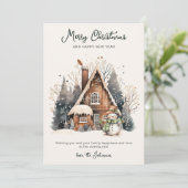 スクリプトメリークリスマスフラットホリデーカード シーズンカード (スタンド正面)