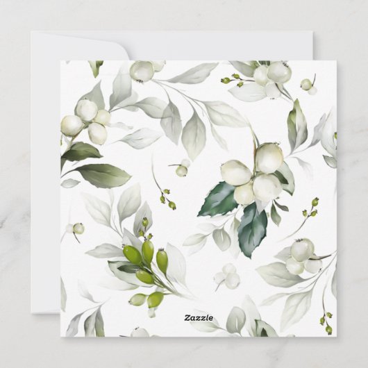 スクリプトメリークリスマスベリーフォトホリデーカード シーズンカード (裏面)