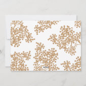 スクリプトメリークリスマス金ゴールドの葉のフォトカード シーズンカード (裏面)