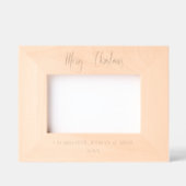 スクリプトメリークリスマス、パーソナライズされた写真 レーザー彫刻フレーム (正面)