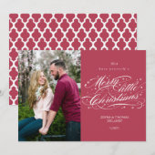 スクリプトメリーリトルクリスマスホリデーカード シーズンカード (正面/裏面)