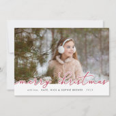スクリプトメリー |ホリデーフォトカード シーズンカード (正面)
