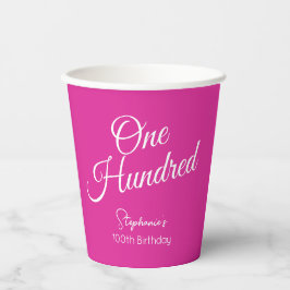 スクリプトモダンだけのピンク100誕生日 紙コップ