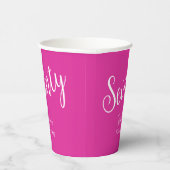 スクリプトモダンだけのピンク70誕生日 紙コップ (右)