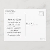 スクリプトモダンで日付を保存する ポストカード (裏面)