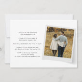 スクリプトモダンと写真の婚約パーティ 招待状 (裏面)