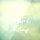 スクリプトモダンのカップル名の結婚歓迎 ウィンドウサイン (シート3)