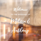 スクリプトモダンのカップル名の結婚歓迎 ウィンドウサイン (シート2)