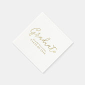 スクリプトモダンのパーソナライズされた卒業 スタンダードカクテルナプキン (角)