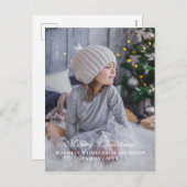 スクリプトモダンの個人用設定のクリスマスフォト シーズンポストカード (正面/裏面)