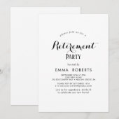 スクリプトモダンの削除パーティの招待状 招待状 (正面/裏面)