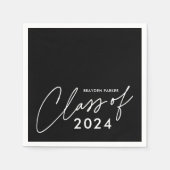 スクリプトモダンの卒業クラス スタンダードカクテルナプキン (正面)