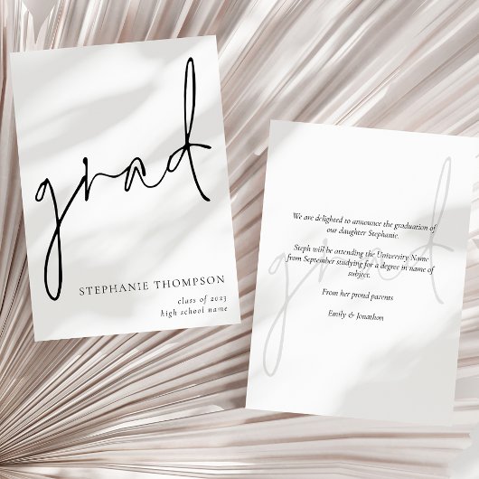 スクリプトモダンの卒業発表 案内状