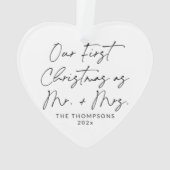 スクリプトモダンの新しい初めてのクリスマスオーナメント オーナメント (裏面)