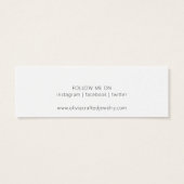 スクリプトモダンの水色イヤリングディスプレイカード (裏面)