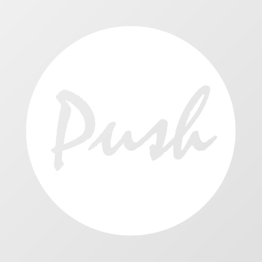 スクリプトモダンの白いPUSHビジネスウィンドウデカール ウィンドウサイン (シート)