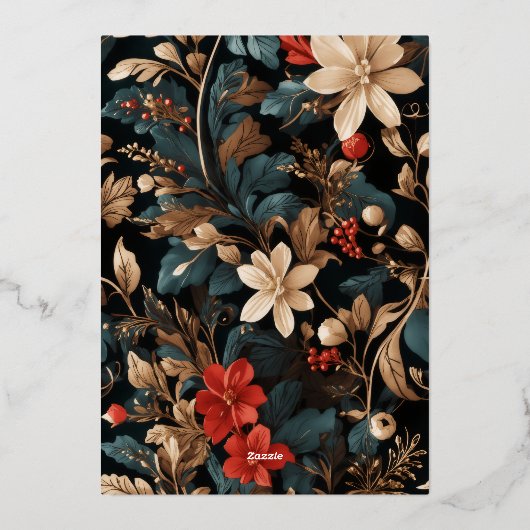 スクリプトモダンは常にフローラを大切にする 箔シーズンカード (裏面)