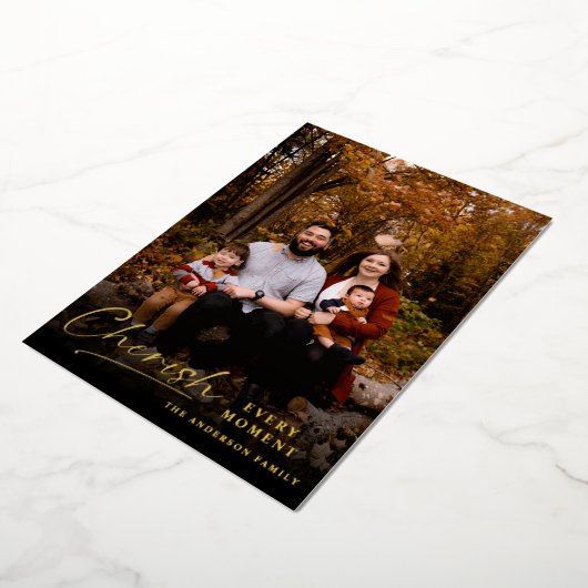 スクリプトモダンは常にフローラを大切にする 箔シーズンカード (回転した状態)