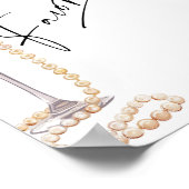 スクリプトモダンは真珠とプロセッコのシャワーを好む ポスター (角)