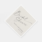 スクリプトモダンアイボリーボホブライダルシャワー スタンダードランチョンナプキン (角)