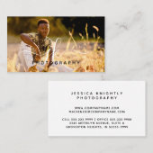 スクリプトモダンイニシャルモノグラム写真 名刺 (正面/裏面)