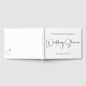 スクリプトモダンウェディングシャワーゲストブック ゲストブック (全面)