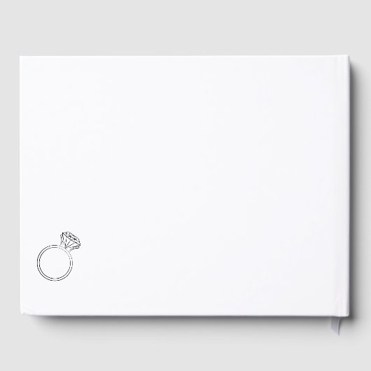 スクリプトモダンウェディングシャワーゲストブック ゲストブック (裏面)