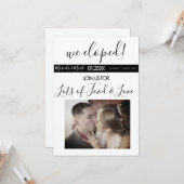 スクリプトモダンエロップ白黒フォトディナー カード (正面/裏面インサイチュ)